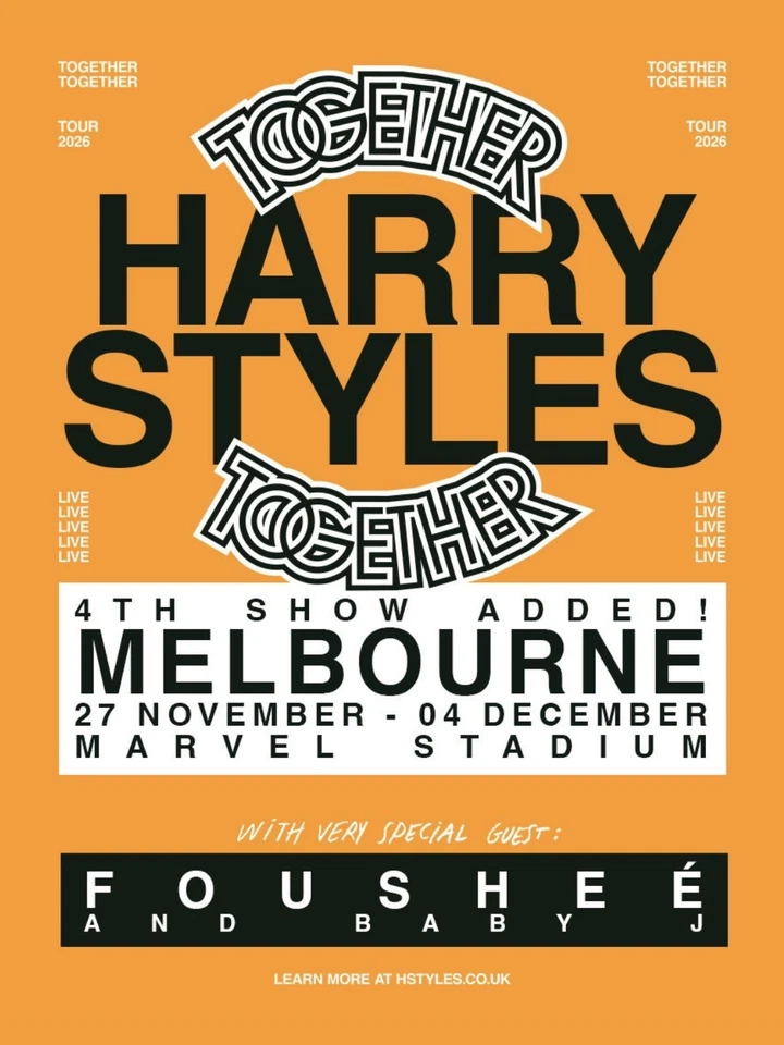 Harry Styles tour poster — 2026 & 2027
